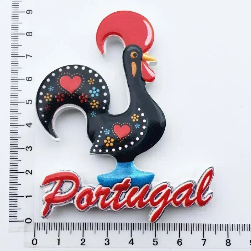 Portugal Fridge Magnets Tourist Souvenir Portuguese Cock Lisboa Tram Guitar Magnetic Refrigerator Sticker Collection Travel Gift - Grand Goldman