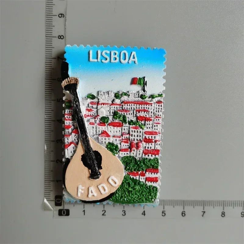 Portugal Fridge Magnets Tourist Souvenir Portuguese Cock Lisboa Tram Guitar Magnetic Refrigerator Sticker Collection Travel Gift - Grand Goldman
