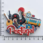 Portugal Fridge Magnets Tourist Souvenir Portuguese Cock Lisboa Tram Guitar Magnetic Refrigerator Sticker Collection Travel Gift - Grand Goldman