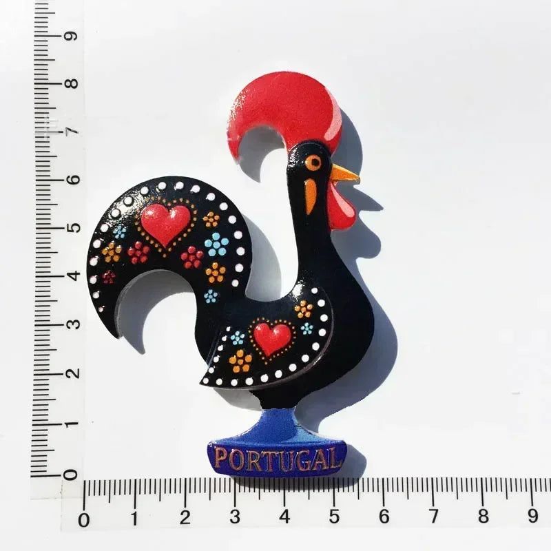 Portugal Fridge Magnets Tourist Souvenir Portuguese Cock Lisboa Tram Guitar Magnetic Refrigerator Sticker Collection Travel Gift - Grand Goldman