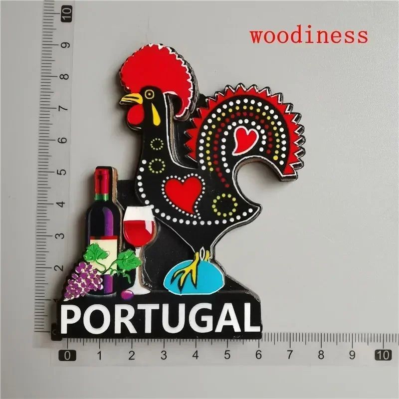 Portugal Fridge Magnets Tourist Souvenir Portuguese Cock Lisboa Tram Guitar Magnetic Refrigerator Sticker Collection Travel Gift - Grand Goldman