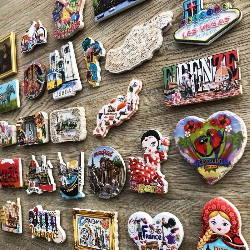 Portugal Hungary Spain Lanzarote Holland Italia Belgium Tanzania France City Fridge Magnets Home Decor Tourist Souvenir Gifts - Grand Goldman