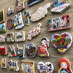 Portugal Hungary Spain Lanzarote Holland Italia Belgium Tanzania France City Fridge Magnets Home Decor Tourist Souvenir Gifts - Grand Goldman