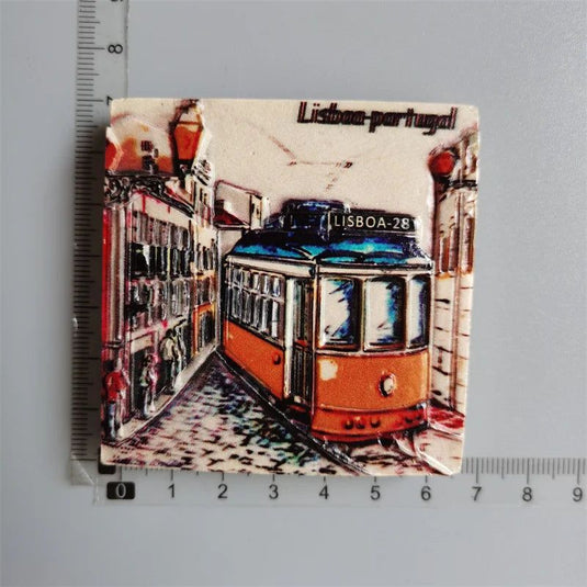 Portugal Lisbon Fridge Magnets Tourist Souvenir Resin Magnetic Refrigerator Stickers Home Decor Collection Gifts for friends - Grand Goldman