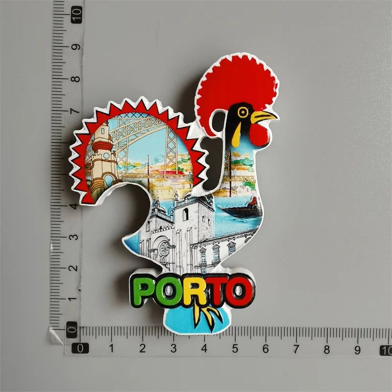 Portugal Lisbon Fridge Magnets Tourist Souvenir Resin Magnetic Refrigerator Stickers Home Decor Collection Gifts for friends - Grand Goldman