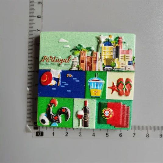 Portugal Lisbon Fridge Magnets Tourist Souvenir Resin Magnetic Refrigerator Stickers Home Decor Collection Gifts for friends - Grand Goldman