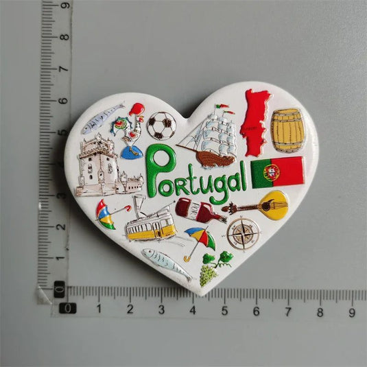 Portugal Lisbon Fridge Magnets Tourist Souvenir Resin Magnetic Refrigerator Stickers Home Decor Collection Gifts for friends - Grand Goldman