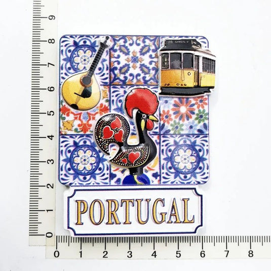 Portugal Lisbon Fridge Magnets Tourist Souvenir Resin Magnetic Refrigerator Stickers Home Decor Collection Gifts for friends - Grand Goldman