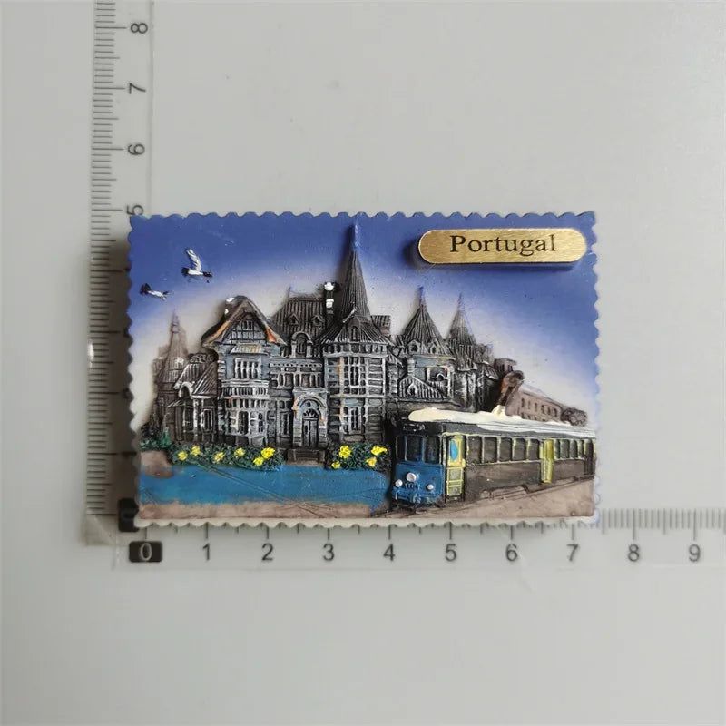 Portugal Philippines Germany Japan Dubai Fridge Magnets Tourist Souvenir Malta Brugge Praha Monaco Spain Refrigerator Stickers - Grand Goldman