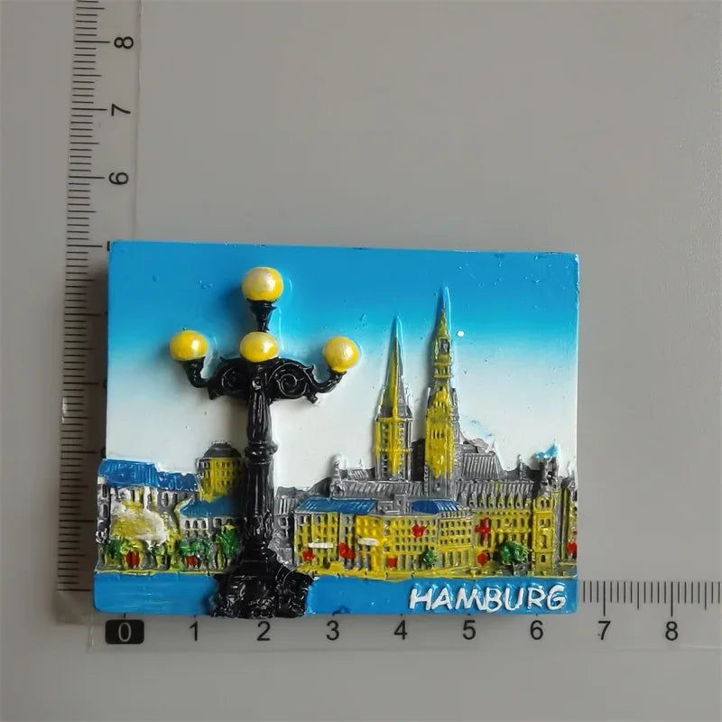 Portugal Philippines Germany Japan Dubai Fridge Magnets Tourist Souvenir Malta Brugge Praha Monaco Spain Refrigerator Stickers - Grand Goldman