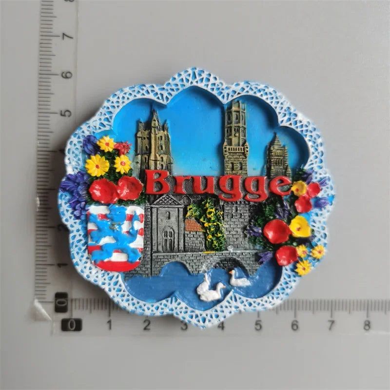 Portugal Philippines Germany Japan Dubai Fridge Magnets Tourist Souvenir Malta Brugge Praha Monaco Spain Refrigerator Stickers - Grand Goldman