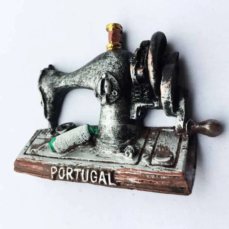 Portugal Souvenir Fridge Magnet Tourism Gifts Portuguese Emulational Sewing Machine Magnetic Fridge Magnet Home Decoration - Grand Goldman