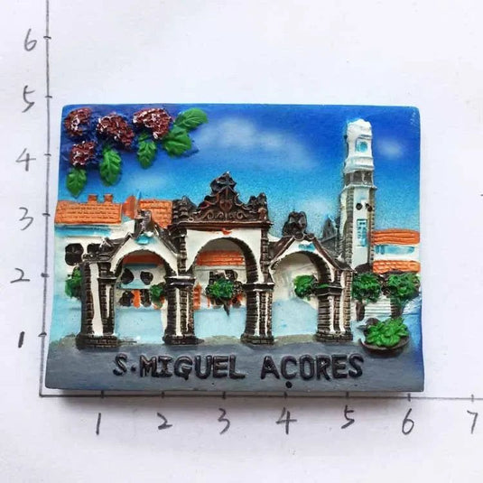 Portugal Souvenir Lisbon Madeira Cities Fridge Magnets Resin Stereo Magnetic Refrigerator Stickers Tourist Souvenir Decorations - Grand Goldman