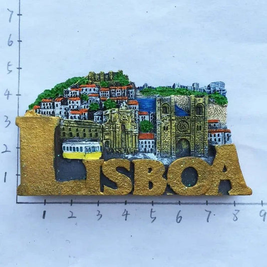 Portugal Souvenir Lisbon Madeira Cities Fridge Magnets Resin Stereo Magnetic Refrigerator Stickers Tourist Souvenir Decorations - Grand Goldman