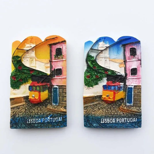 Portugal Souvenir Lisbon Madeira Cities Fridge Magnets Resin Stereo Magnetic Refrigerator Stickers Tourist Souvenir Decorations - Grand Goldman