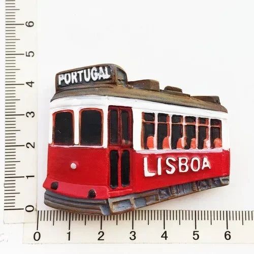 Portugal Fridge Magnets Souvenir Lisbon Tramway Madeira Resin Magnetic Refrigerator Stickers Tourist Souvenir Home Decorations - Grand Goldman