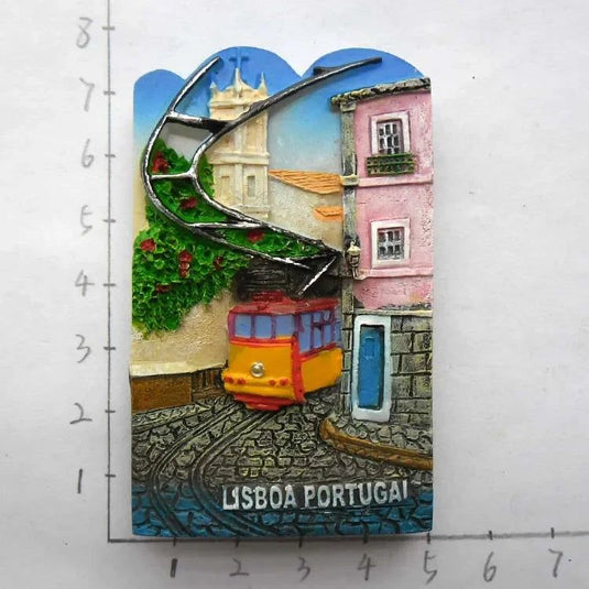 Portugal Souvenir Lisbon Madeira Cities Fridge Magnets Resin Stereo Magnetic Refrigerator Stickers Tourist Souvenir Decorations - Grand Goldman