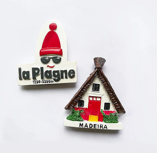 Portugal Souvenir fridge Magnets La-plagne Madeira Lapland Madland Islands Norway 3D  Resin Refrigerator Magnets Home Decoration - Grand Goldman