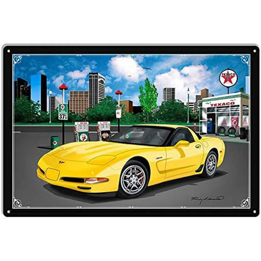 Power Play Racing Car Metal Tin Signs Posters Plate Wall Decor for Garage Bars Game Room Man Cave Cafe Club Retro Posters Plaque - Grand Goldman