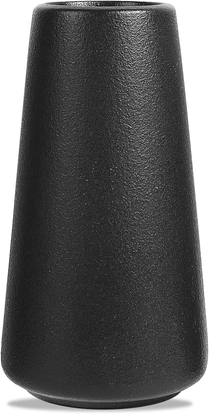 Premium Quality Ceramic Vase | 6 Inches Flower Vase for Home Decor | Vases for Flowers for Farmhouse Decor, Desk Decor, Modern Decor, Aesthetic Room Decor, White Vase for Bohemian Decor, Pampas Vase - Grand Goldman