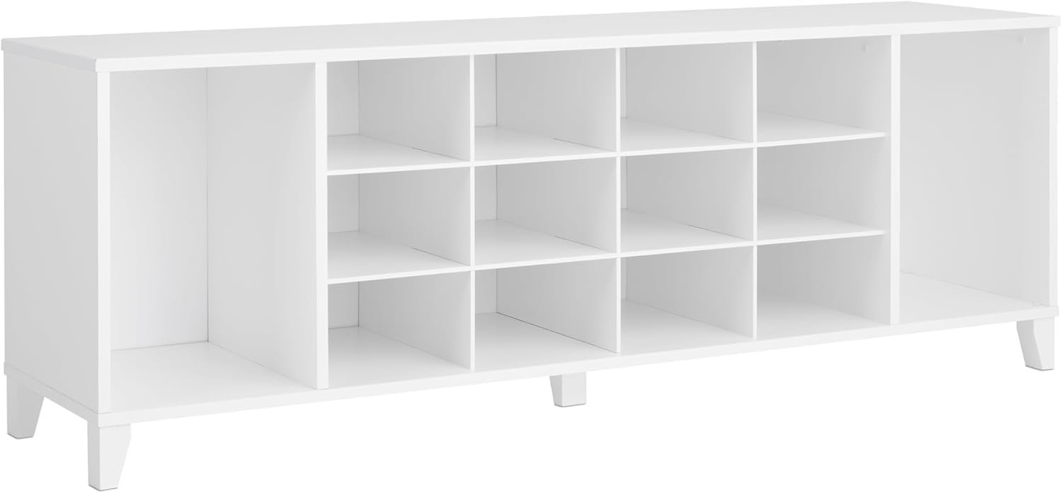 Prepac Cabinet Shoe Cubby Bench, 15.5"D x 60"W x 20.25"H, Brown - Grand Goldman