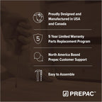 Prepac Cabinet Shoe Cubby Bench, 15.5"D x 60"W x 20.25"H, Brown - Grand Goldman