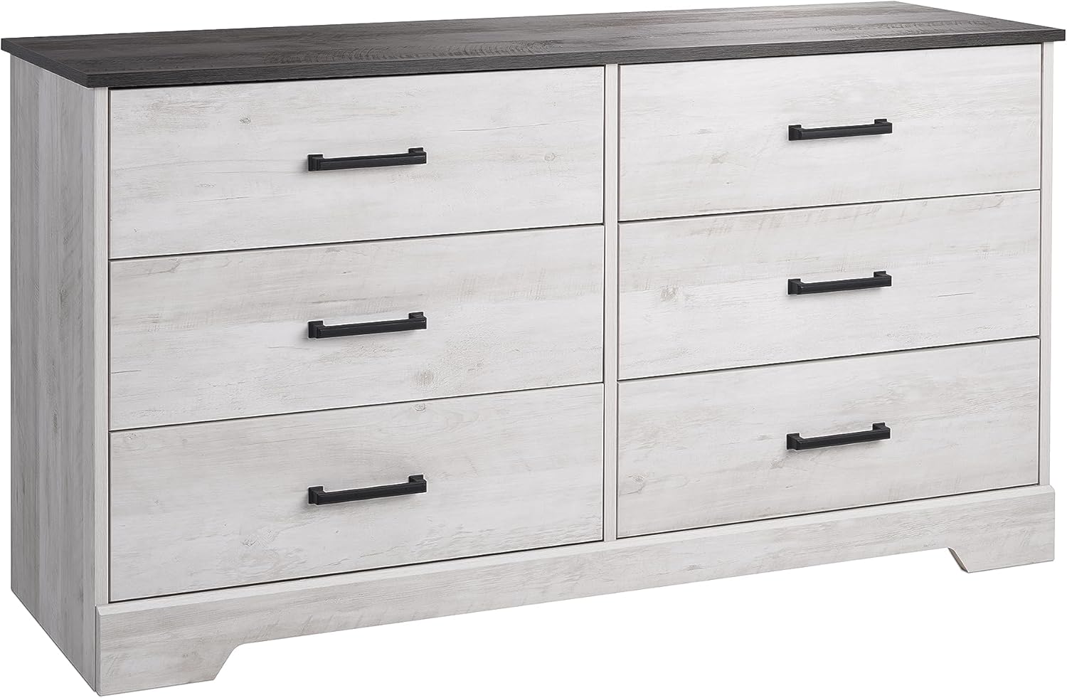 Prepac Simply Modern 6-Drawer Double Dresser for Bedroom, Chest of Drawers, Modern Bedroom Furniture, 52.5” wide x 16” deep x 29.5” tall, White - Grand Goldman
