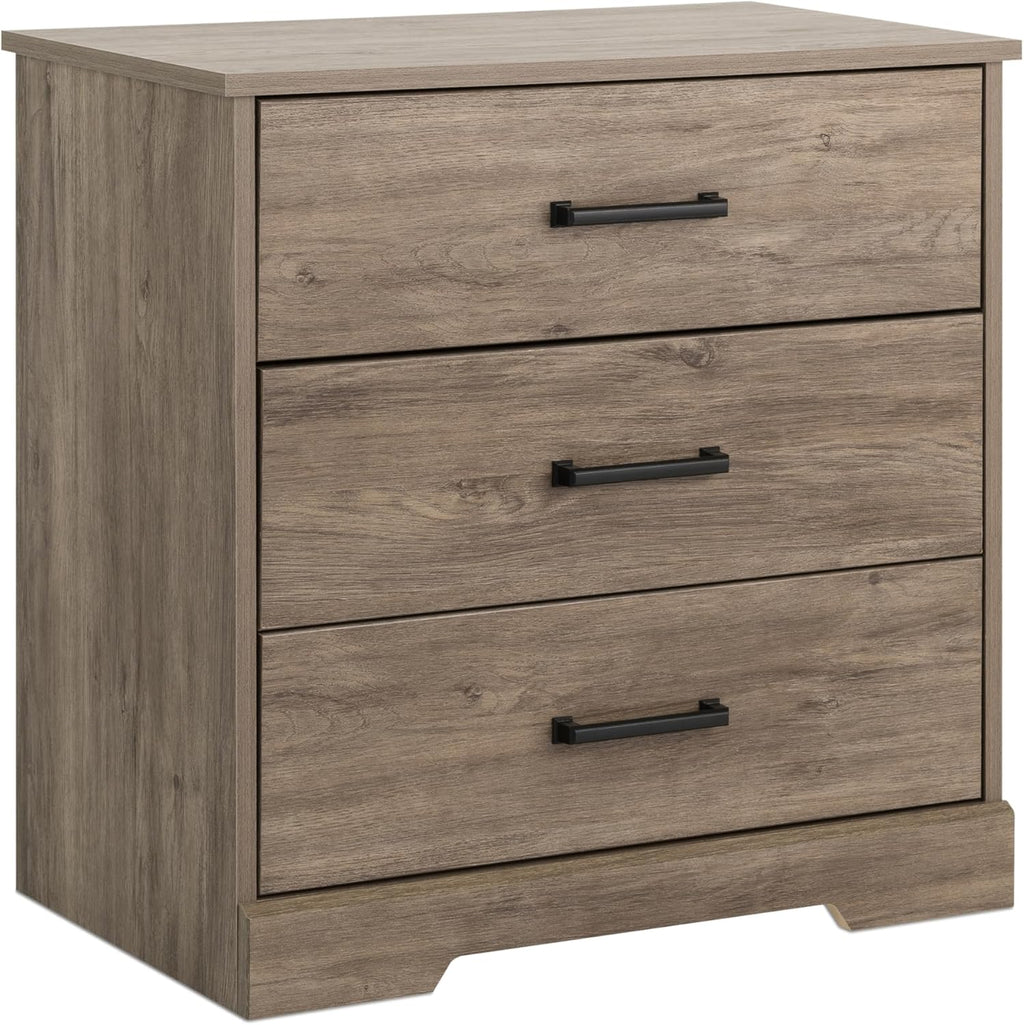 Prepac Sonoma Traditional Tall Nightstand Side Table with 3 Drawers, Functional Tall 3-Drawer Bedside Table 16" D x 23" W x 29" H, Espresso, EDC-2403 - Grand Goldman