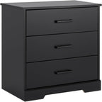 Prepac Sonoma Traditional Tall Nightstand Side Table with 3 Drawers, Functional Tall 3-Drawer Bedside Table 16" D x 23" W x 29" H, Espresso, EDC-2403 - Grand Goldman