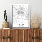 Printed Canvas Wall Poster French City Map - Grand Goldman