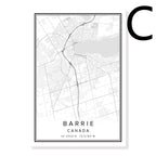 Printed Canvas Wall Poster French City Map - Grand Goldman