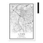 Printed Canvas Wall Poster French City Map - Grand Goldman