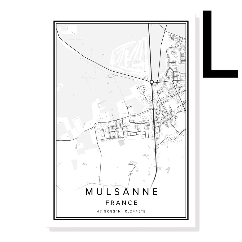 Printed Canvas Wall Poster French City Map - Grand Goldman