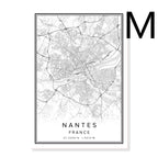 Printed Canvas Wall Poster French City Map - Grand Goldman