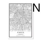 Printed Canvas Wall Poster French City Map - Grand Goldman