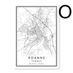 Printed Canvas Wall Poster French City Map - Grand Goldman