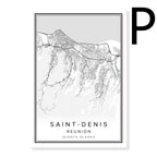 Printed Canvas Wall Poster French City Map - Grand Goldman