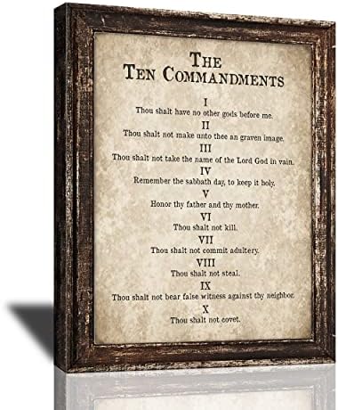 Psalm 23 Wall Art Psalm 23 Canvas Wall Decor Scripture Bible Verse Prints Painting Christian Religous Framed Artwork for Bedroom Living Room Church 12"x16" - Grand Goldman