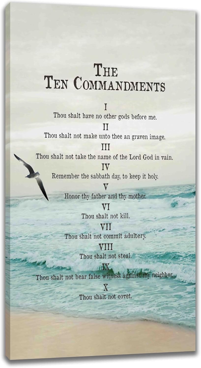 Psalm 23 Wall Art Psalm 23 Canvas Wall Decor Scripture Bible Verse Prints Painting Christian Religous Framed Artwork for Bedroom Living Room Church 12"x16" - Grand Goldman