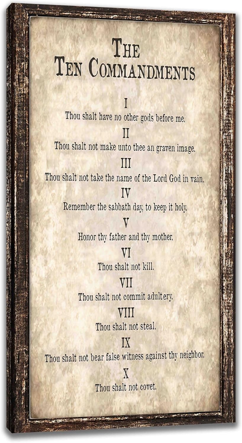 Psalm 23 Wall Art Psalm 23 Canvas Wall Decor Scripture Bible Verse Prints Painting Christian Religous Framed Artwork for Bedroom Living Room Church 12"x16" - Grand Goldman