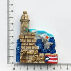 Puerto Rico 3D Creative Magnetic Refrigerator Stickers San Juan Tour Commemorative Painted Decorative Crafts Fridge Magnet Decor - Grand Goldman