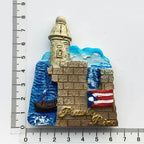 Puerto Rico 3D Creative Magnetic Refrigerator Stickers San Juan Tour Commemorative Painted Decorative Crafts Fridge Magnet Decor - Grand Goldman