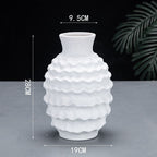 Pure Color Irregular Wave Ceramic Vase - Grand Goldman