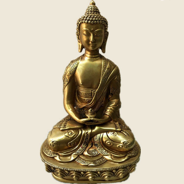 Pure Copper Amitabha Buddha Statue Ornaments - Grand Goldman