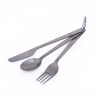 Pure Titanium Knife, Fork And Spoon Combination Light And Easy To Carry Outdoor Camping Tableware - Grand Goldman