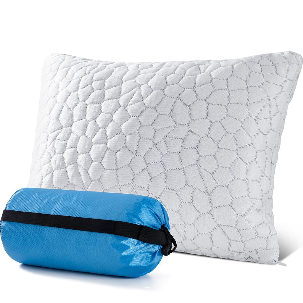 QUTOOL Cooling Pillows for Sleeping 2 Pack, Shredded Memory Foam Bed Pillows Queen Size Set of 2, Gel Pillow for Hot Sleepers Cool Pillow for Side Back and Stomach Sleepers, Cold Pillow, Supportive - Grand Goldman