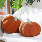 Queekay 2 Pcs Thanksgiving Pumpkin Pillow Fall Pumpkin Shaped Throw Pillow 11 x 9.5 Inch 3D Pumpkin Pillow Sofa Throw Pillow Cushion for Car Bedroom Home Decoration Couch(Brown) - Grand Goldman