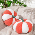 Queekay 2 Pcs Thanksgiving Pumpkin Pillow Fall Pumpkin Shaped Throw Pillow 11 x 9.5 Inch 3D Pumpkin Pillow Sofa Throw Pillow Cushion for Car Bedroom Home Decoration Couch(Brown) - Grand Goldman