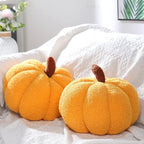 Queekay 2 Pcs Thanksgiving Pumpkin Pillow Fall Pumpkin Shaped Throw Pillow 11 x 9.5 Inch 3D Pumpkin Pillow Sofa Throw Pillow Cushion for Car Bedroom Home Decoration Couch(Brown) - Grand Goldman