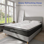 Queen Mattress,10 Inch Hybrid Mattress in a Box with Gel Memory Foam Mattress,Individually Wrapped Pocket Coils Innerspring Mattress,Pressure Relief,Back Pain Relief,CertiPUR-US. - Grand Goldman